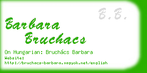 barbara bruchacs business card