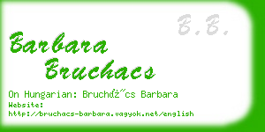 barbara bruchacs business card